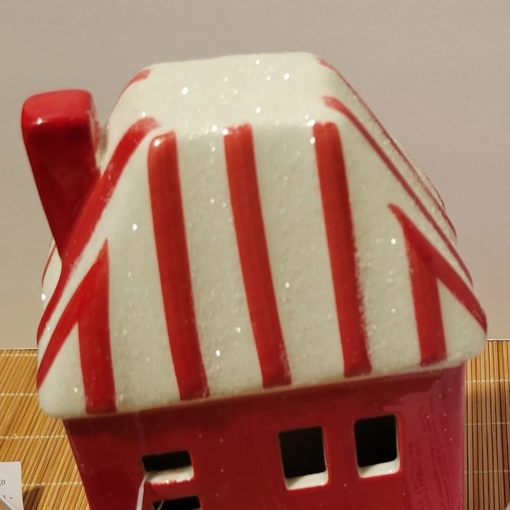Red White House Target Wondershop 2025 Christmas Ceramic House Village Lit